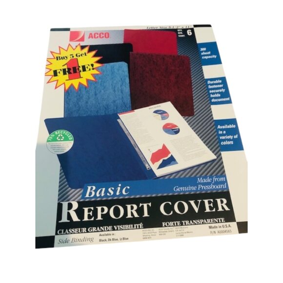 ACCO Pressboard Report Covers Light Blue (6) - Picture 5 of 6